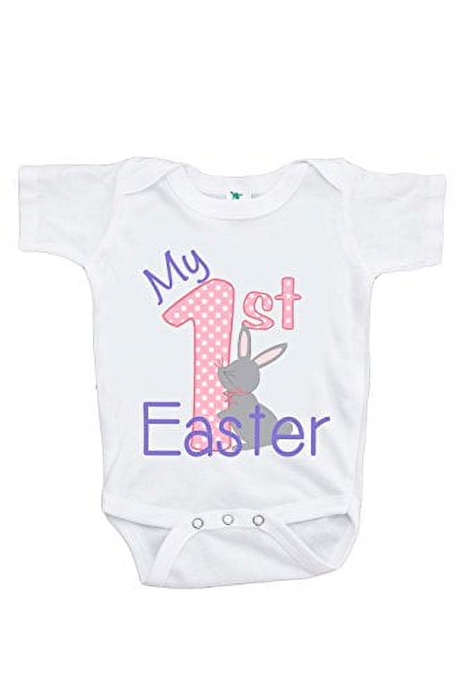 7 ate 9 Apparel Baby Girls' Novelty My 1st Easter Onepiece Pink and