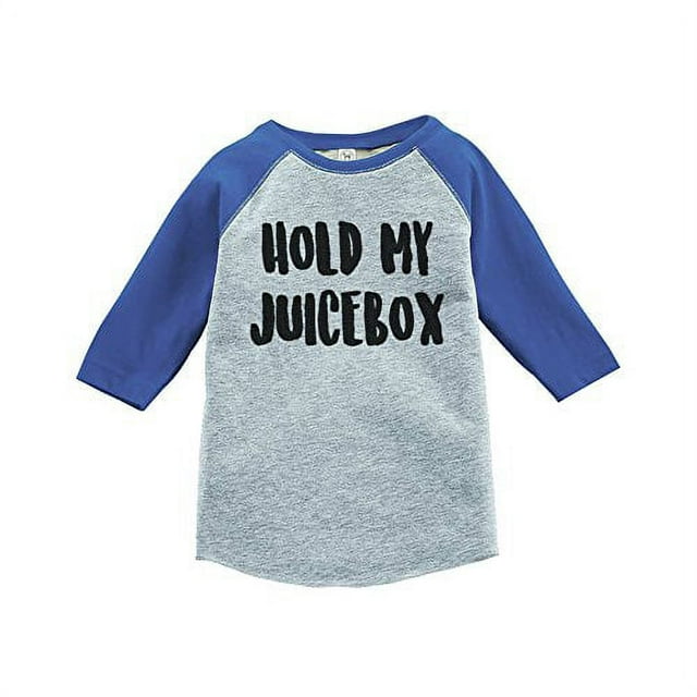 7 ate 9 Apparel Funny Kids Hold My Juicebox Funny Shirt Blue