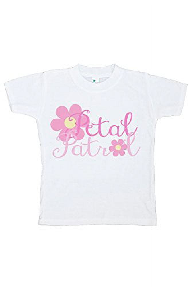 7 ate 9 Apparel Girl s Petal Patrol Flower Girl Wedding T Shirt Large Pink Walmart