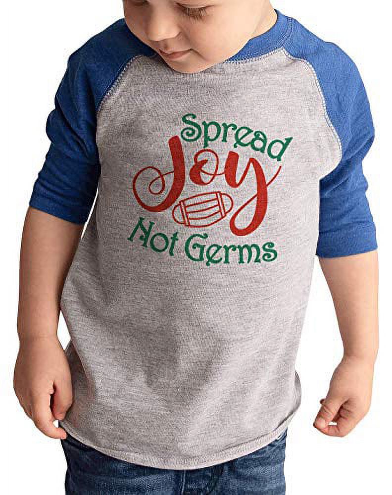 Kids Christmas Plaid Deer Raglan Tee - Grey Holiday Shirt For Boys And Girls - View #2