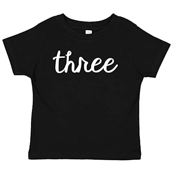 7 ate 9 Apparel Kids Three Birthday Shirt for Boys 3 Birthday Shirt 3rd Bday Third Shirts Black Shirt