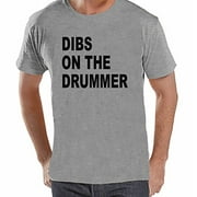 7 ate 9 Apparel Mens Dibs on Drummer T-Shirt Grey
