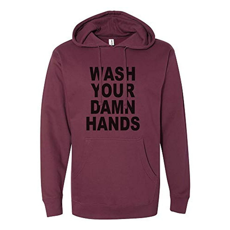 7 ate 9 Apparel Unisex Adult Wash Your Hands Quarantine Maroon