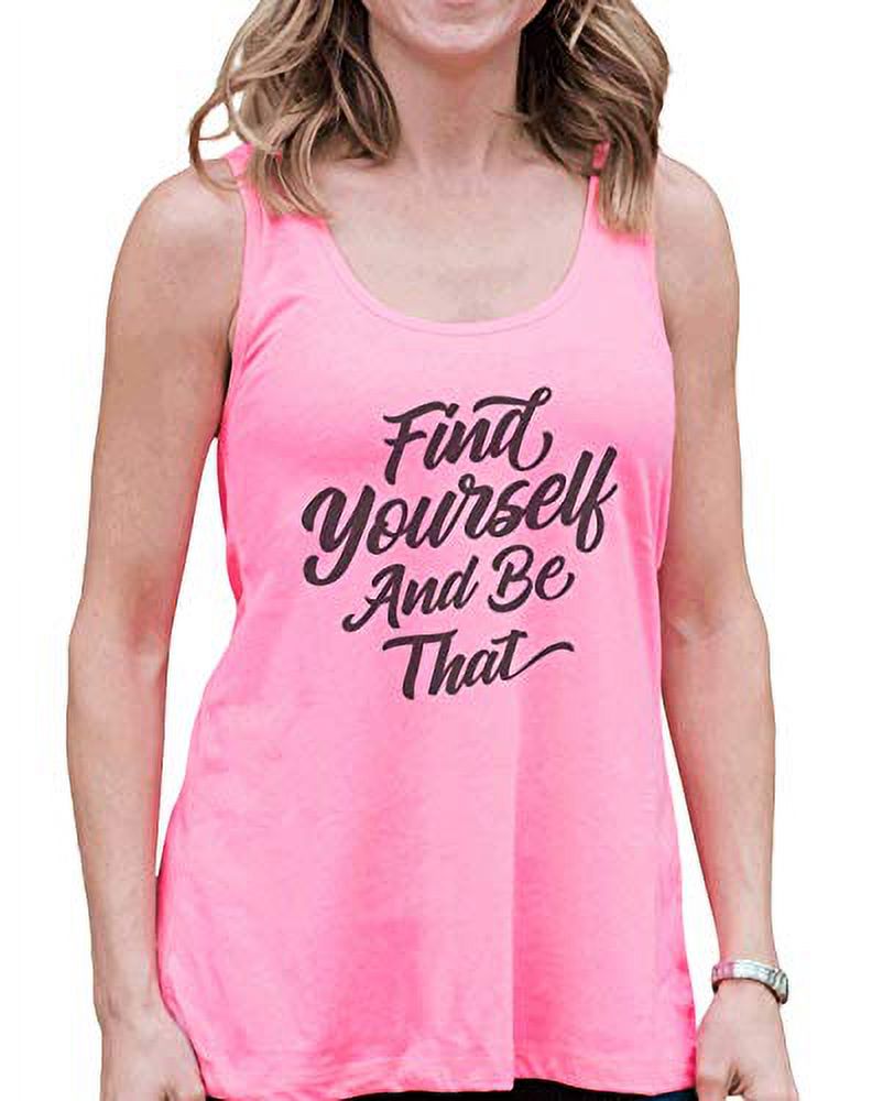 7 ate 9 Apparel Women's Find Yourself Inspirational Tank Top Pink 