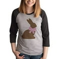 thumbnail image 1 of 7 ate 9 Apparel Women's Happy Easter Shirts - Chocolate Bunny Grey Shirt Medium, 1 of 6