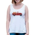 thumbnail image 1 of 7 ate 9 Apparel Women's Pumpkin Truck Tank Top White Small, 1 of 6