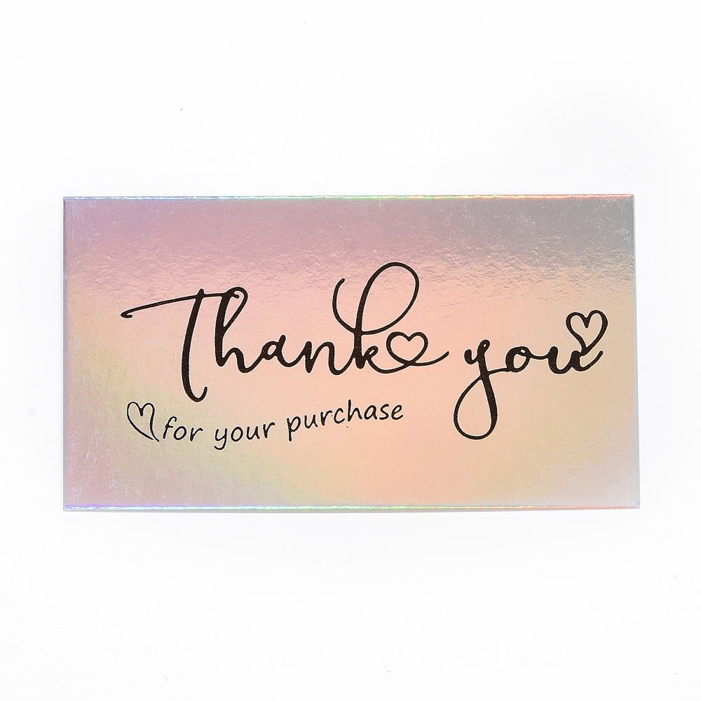 7 bag Laser Thank You Card for Thanksgiving Day Decorations Rectangle Colorful 50x90x0.4mm 50pcs/bag