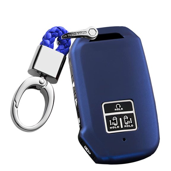 7-button Key Fob Cover with Keychain Carbon Pattern Key Shell Fit for Kia Carnival 2021 2022 KA4 EX SX LX Fiesta 2023