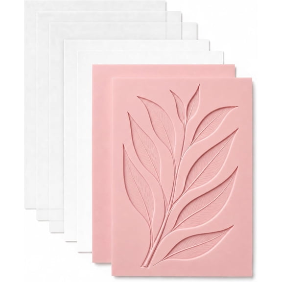7 count 4"x6" Linocut Printmaking Kit, 2 Rubber Carving Blocks with Tracing Papers & Blank Cards