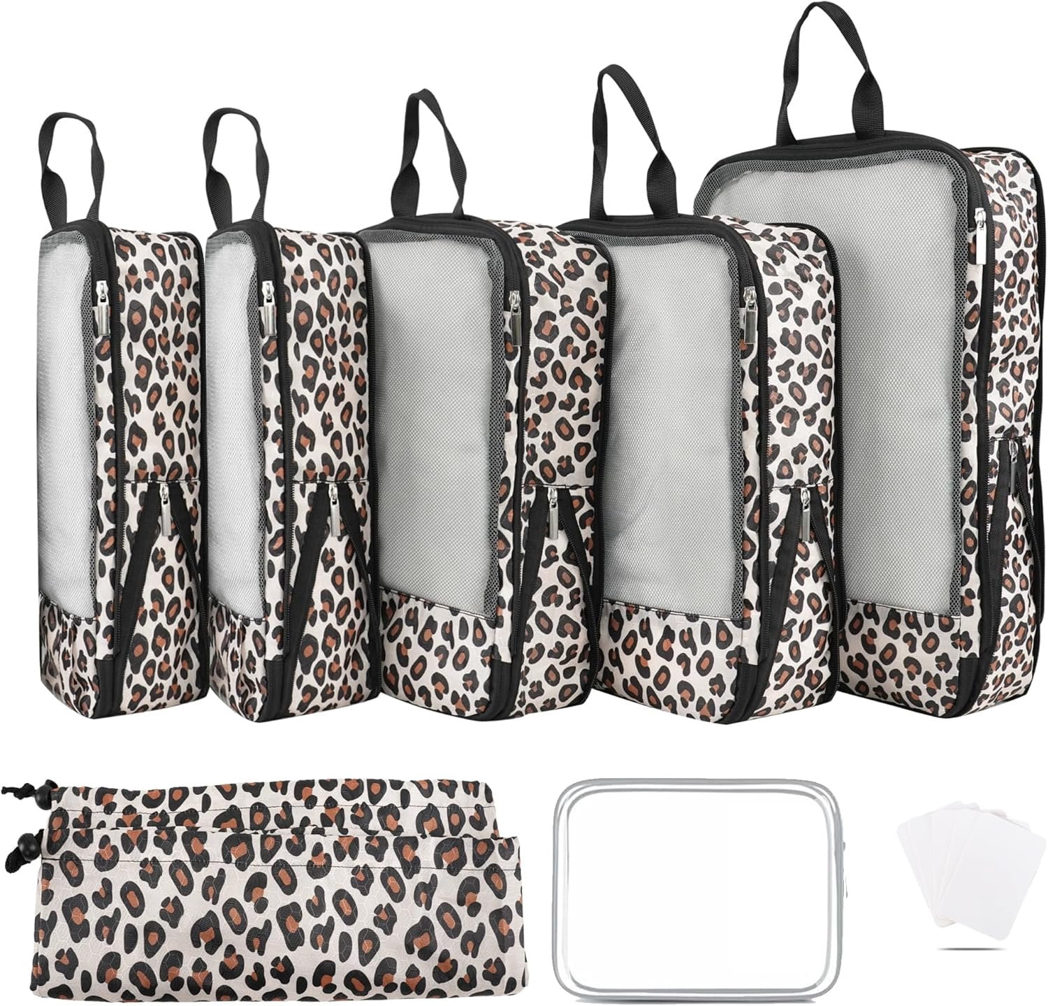 7 count Compression Packing Cubes for Travel Luggage, Lightweight Suitcase Organizer Bags Set, Compression Packaging Cube for Travel Essentials, Packing Cubes for Carry  Suitcase