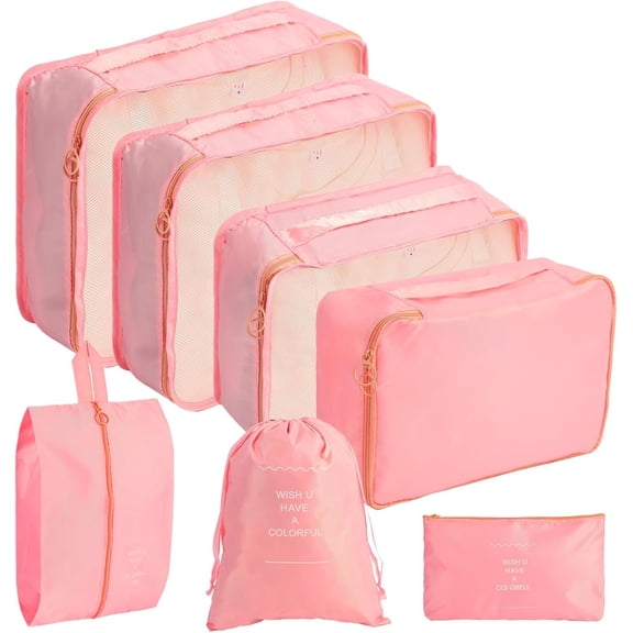 7 count Packing Cubes for Suitcases, Travel Luggage Organizer Bags, Suitcase Organizer Bags Set for Carry  Luggage Travel Essentials,