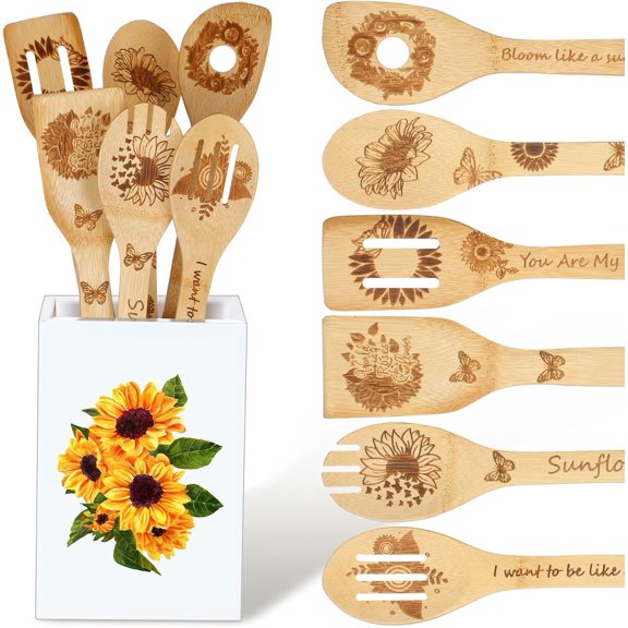 7 count Sunflower Kitchen Utensils Set
