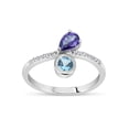 thumbnail image 1 of .7 ct Blue White and Purple Topaz Ring in Sterling Silver, 1 of 4