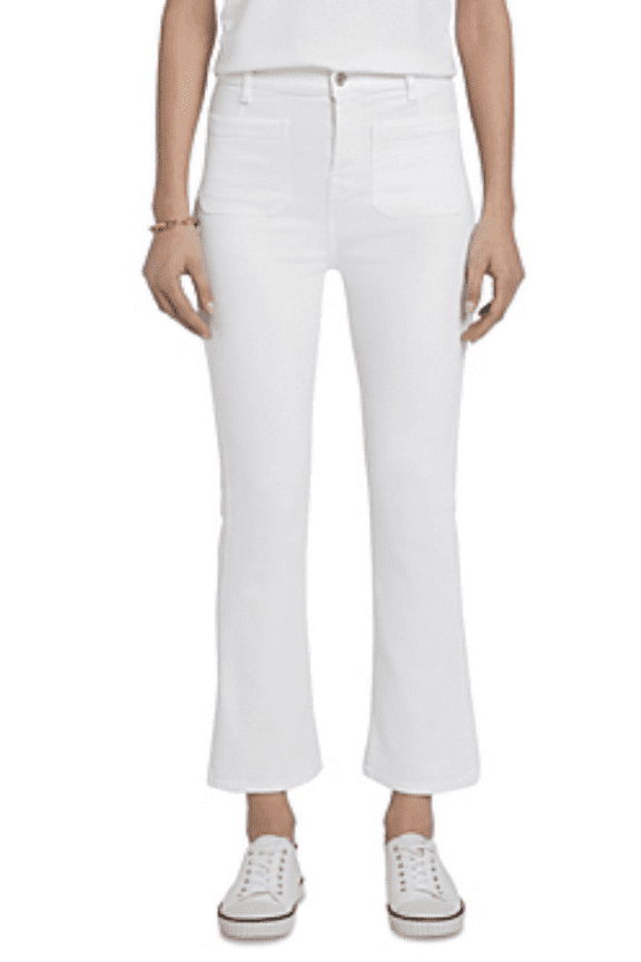 womens High-Waist Love Again Slim Kick Flare Jean, 29, White