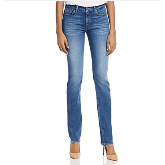 7 for All Mankind Kimmie Straight in Slim Illusion Love Story Women's Jeans Slim Illusion Love Story : 28,