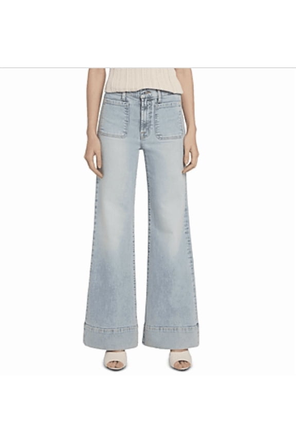 the Dojo High Rise Wide Leg Jeans in Priscilla