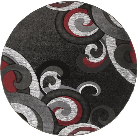 7 ft. 10 in. Bristol Rhiannon Red Round Rug