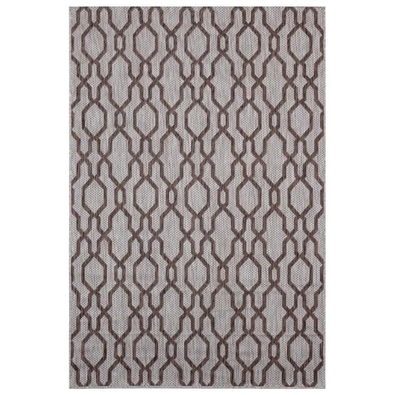 7 ft. 10 in. x 10 ft. 6 in. Augusta Belle Mare Brown Rectangle Oversize Rug