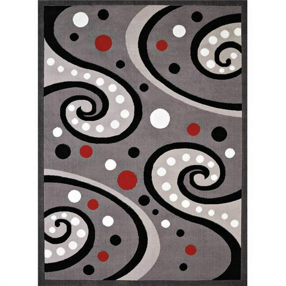 7 ft. 10 in. x 10 ft. 6 in. Cafe Espresso Oversize Rug, Grey