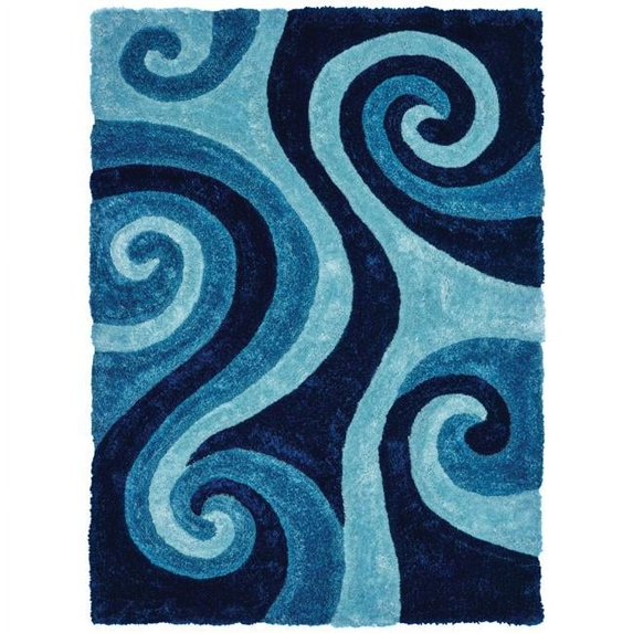 7 ft. 10 in. x 10 ft. 6 in. Finesse Chimes Blue Rectangle Oversize Rug