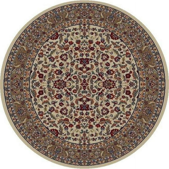 7 ft. 10 in. x 9 ft. 10 in. Jewel Kashan - Ivory