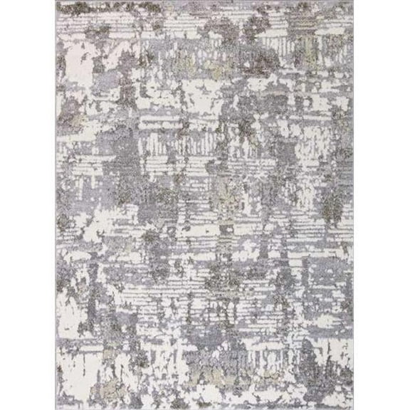 7 ft. 10 in. x 9 ft. 10 in. Rectangle Area Rug - Aqua & Gray