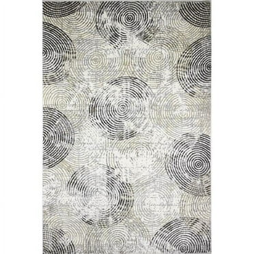 7 ft. 6 in. x 9 ft. 6 in. Carlyle Transitional Polypropylene & Polyester Power Loom Rectangle Area Rug - Ivory & Grey
