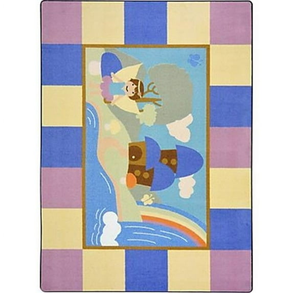 7 ft. 7 in. Kid Essentials Round Lil Fairy Kids Rug Multicolor