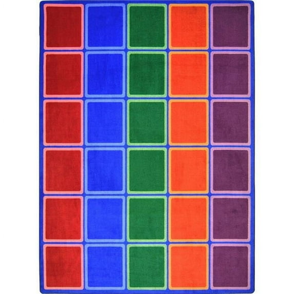 7 ft. 8 in. x 10 ft. 9 in. Blocks Abound Kid Essentials Rectangle Rug Primary