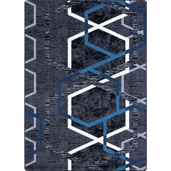 7 ft. 8 in. x 10 ft. 9 in. Double Helix Area Rug Sapphire