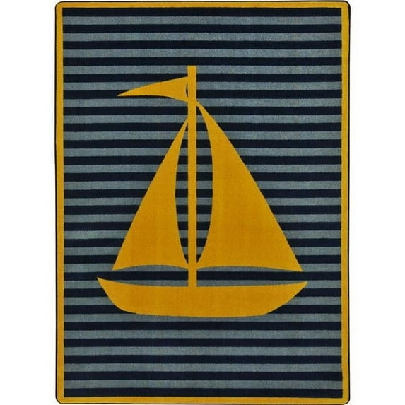 7 ft. 8 in. x 10 ft. 9 in. Following Seas Rectangle Rug Yellow