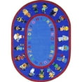 thumbnail image 1 of 7 ft. 8 in. x 10 ft. 9 in. We Work Together Classroom Kid Essentials Oval Rug  Multicolor, 1 of 1
