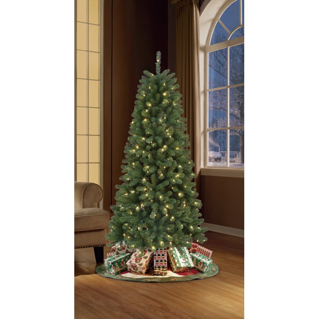 7 ft Bridgeport Spruce Artificial Christmas Tree with 300 Warm White