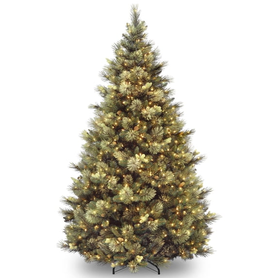 National Outdoor Living 7 ft. Carolina Pine Tree with Clear Lights Artificial Christmas Tree