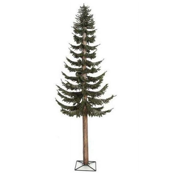 7 ft. Flocked Pine Tree, White & Green
