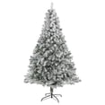 thumbnail image 1 of 7 ft. Flocked Rock Springs Spruce Artificial Christmas Tree with 800 Bendable Branches, 1 of 1