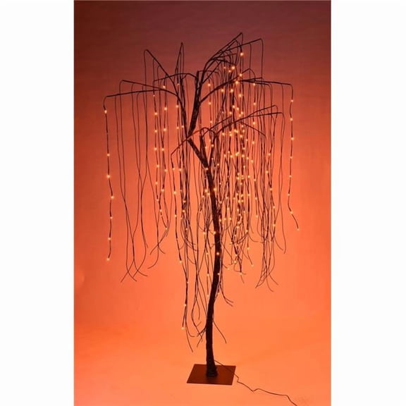 7 ft. LED Halloween Willow Christmas Trees, Orange