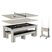 Barrington Billiard Monteray 7ft Pool Table and Dining Table Multi-Game Table with Ping Pong Table Top, With Storage Caddy