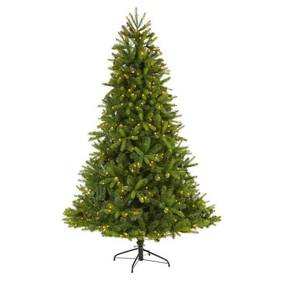 7 ft. New Haven Spruce Natural Look Artificial Christmas Tree with 500 LED Lights