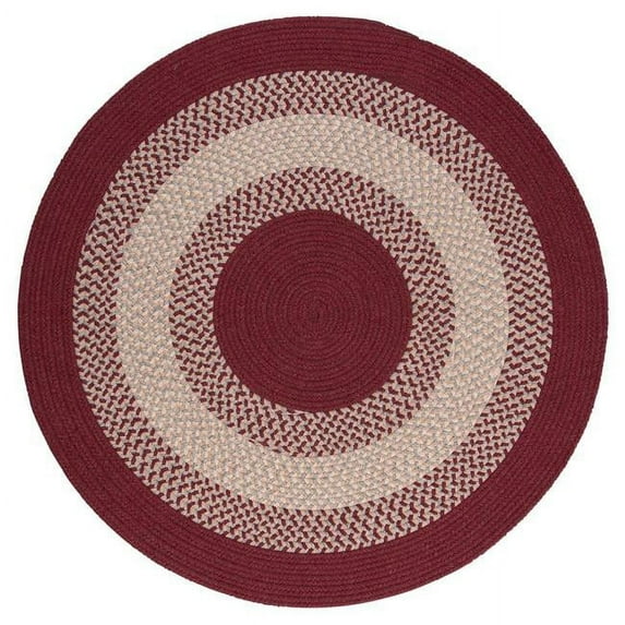 7 ft. North Ridge Round Braided Rug, Berry