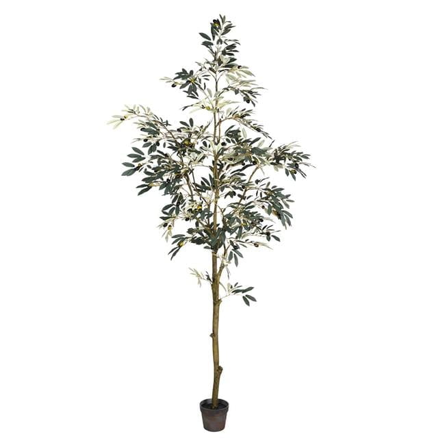 Mediterranean Charm 7' Faux Olive Tree in Pot