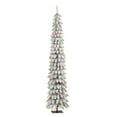 thumbnail image 1 of Puleo International 7 ft Pre-Lit Flocked Artificial Alpine Pencil Tree 318 Tips 150 Clear Lights, 1 of 7