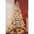 thumbnail image 1 of 7 ft. Pre-lit PE & PVC Artificial Flocked Christmas Tree, 1 of 1