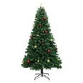 thumbnail image 1 of 7 ft Prelit Christmas Tree, with Remote Control, Artificial Christmas Tree,Metal Stand and Hinged Branches Lighted Holiday for Home,Office,Party, 1 of 8