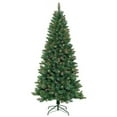 thumbnail image 1 of 7 ft. Slim Pre-Lit Artificial Christmas Tree with Metal Stand, 1 of 1