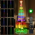 thumbnail image 1 of 7-ft Smart Christmas Cone Tree Star String Lights USB-powered Programmable Multicolor 100 Vibrant RGB Changing LED 2025 NEW, 1 of 7