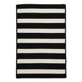 thumbnail image 1 of 7 ft. Stripe It Square Rug, Black White, 1 of 1