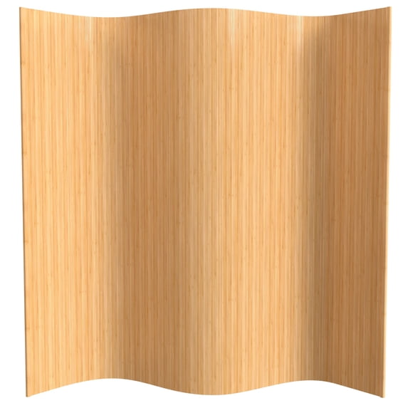 7 ft. Tall Bamboo Wave Screen - Honey