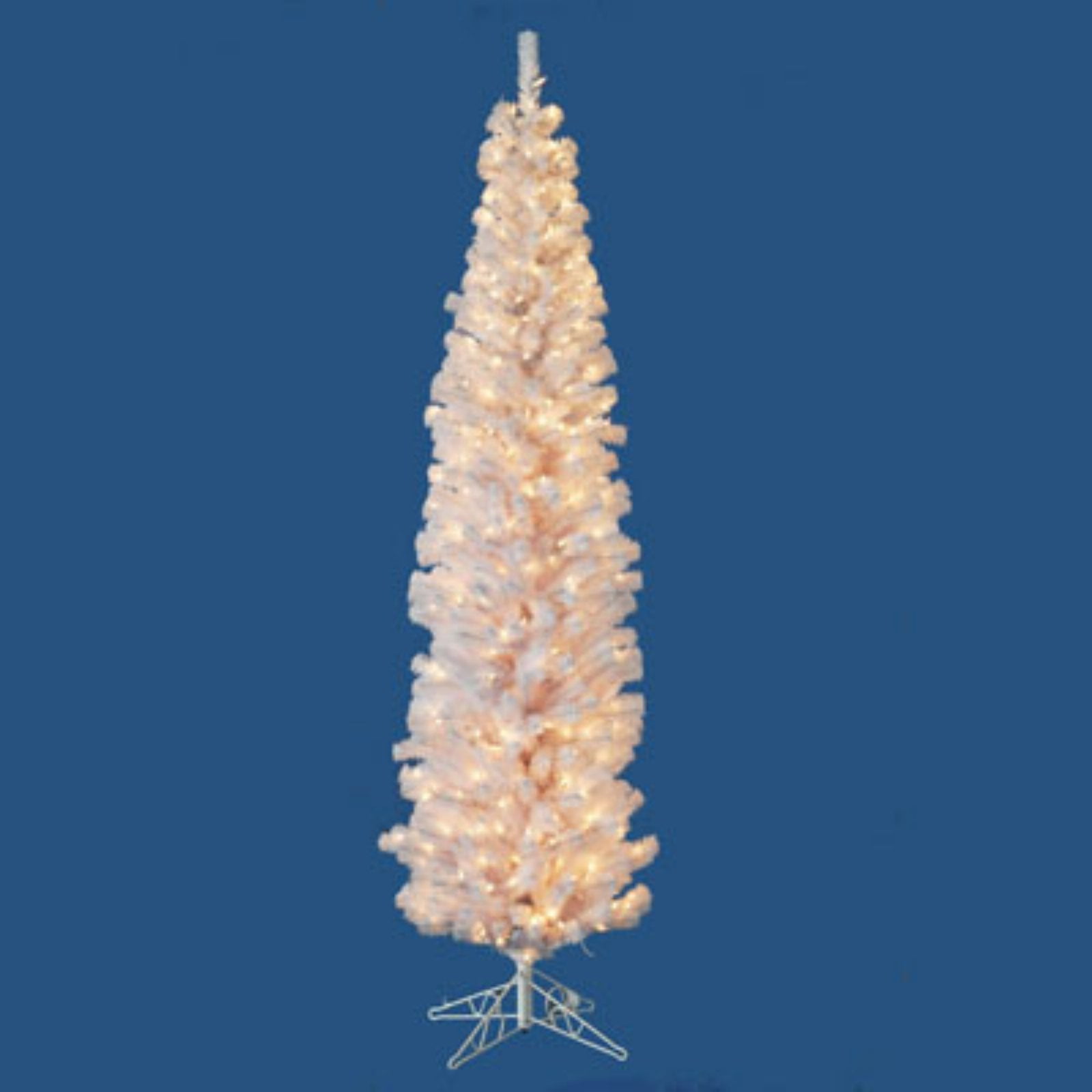 7 ft. White Winchester Pencil PreLit Christmas Tree