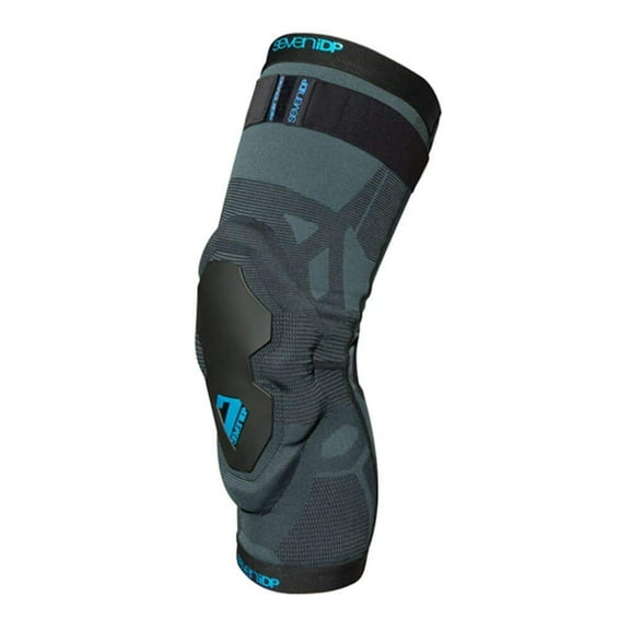7 iDP Project Knee Pad for MTB, Downhill, Enduro, Cycling & Biking - Black/Gray (Medium)